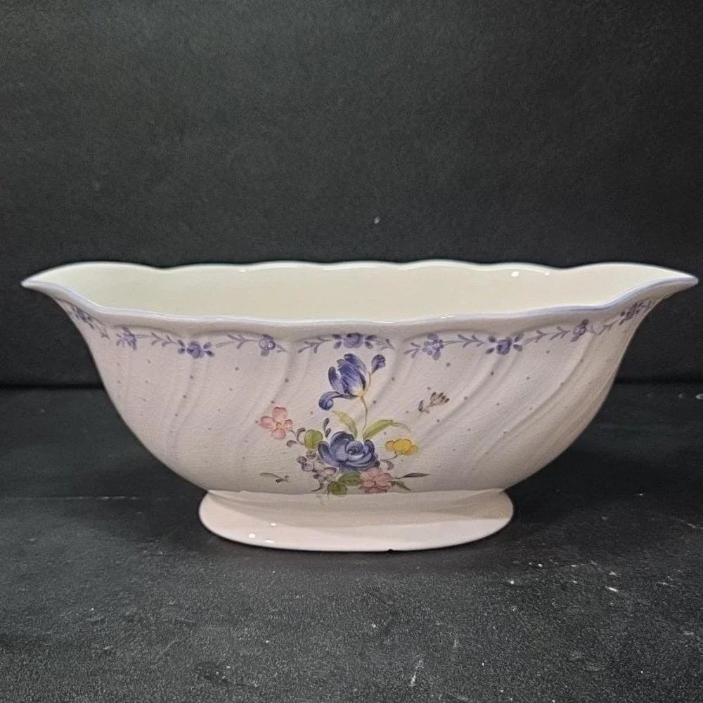 Nikko Blue Peony Gravy Boat, Vintage Blossomtime Fine Tableware Floral Serveware